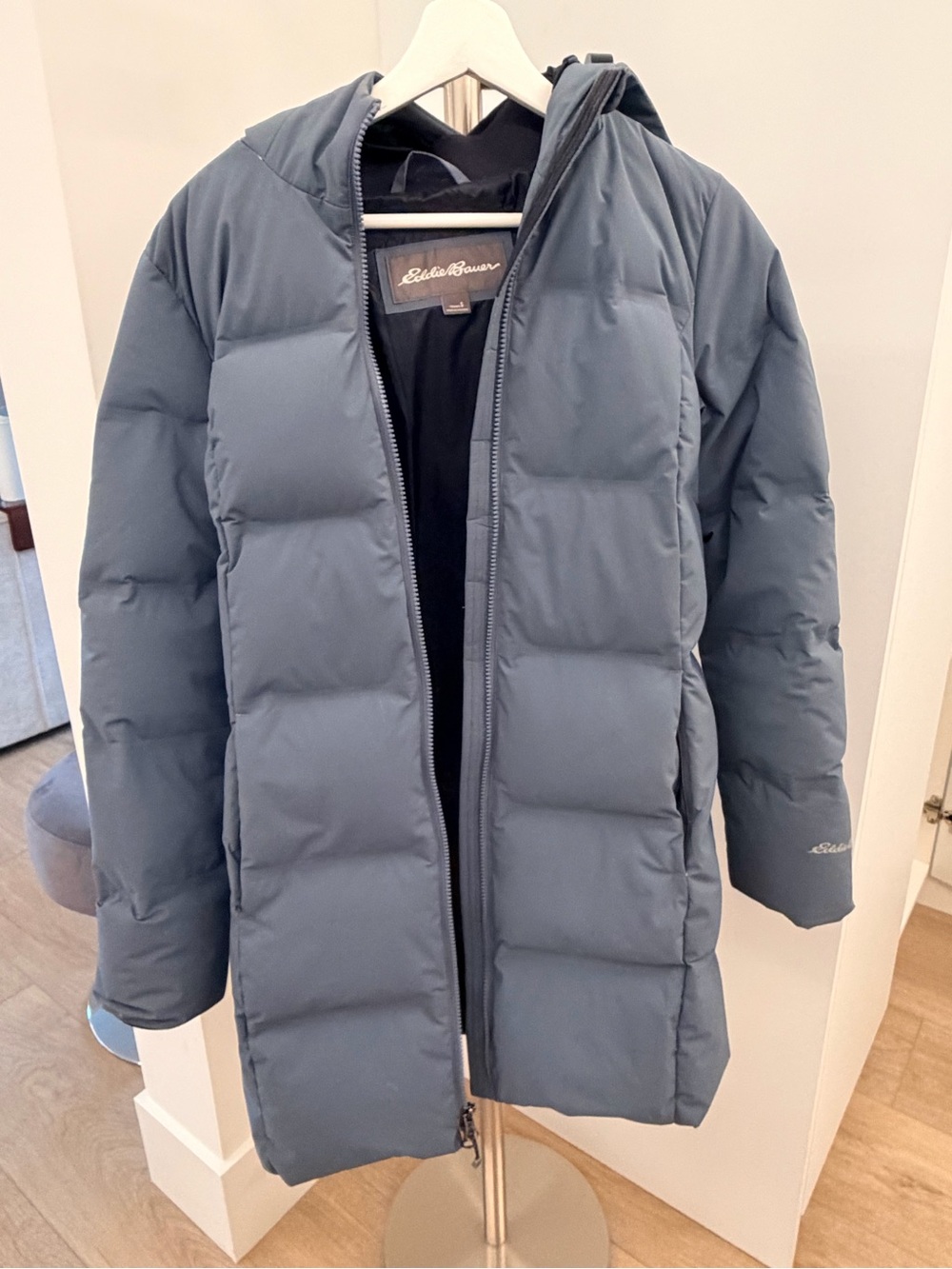Eddie Bauer Blue Puffer Coat with Hood